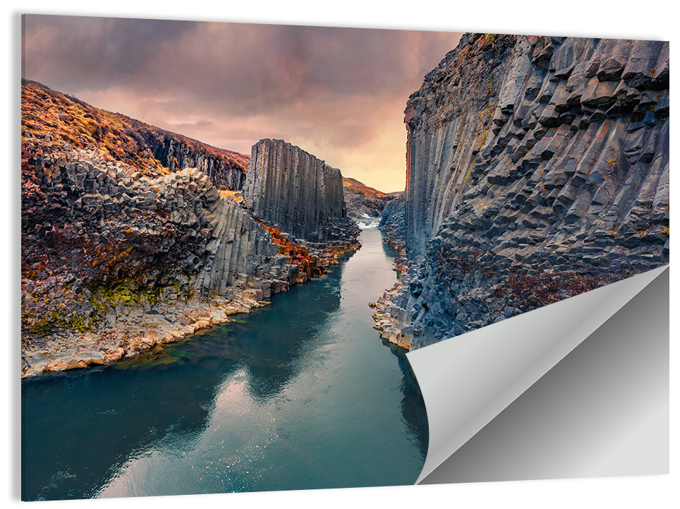 Studlagil Canyon Wall Art