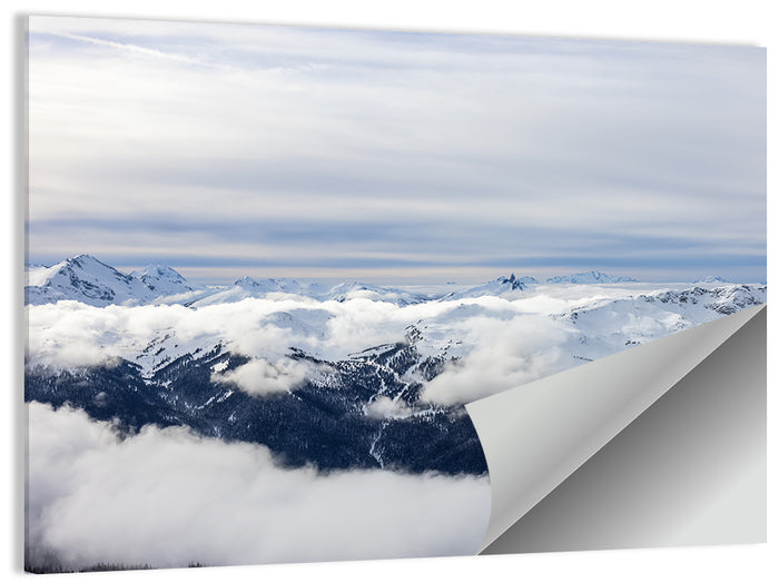 Snow-capped Whistler Peaks Wall Art as a poster print