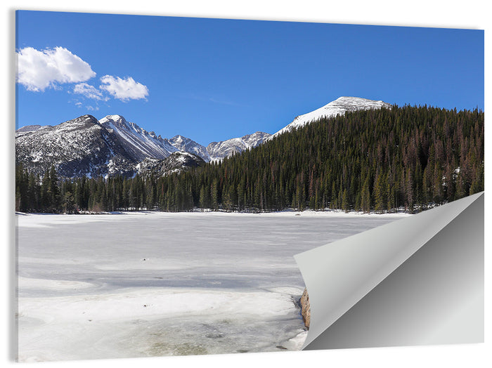 Bear Lake Winter View Wall Art as a poster print