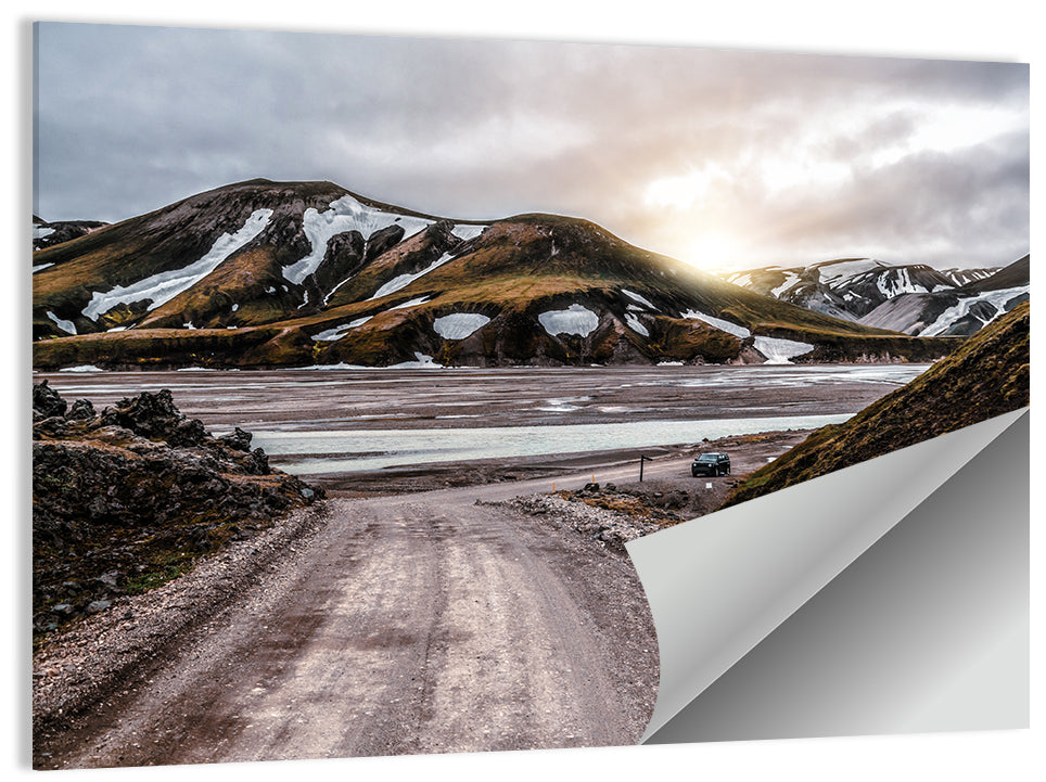 Landmanalaugar Dust Road Wall Art