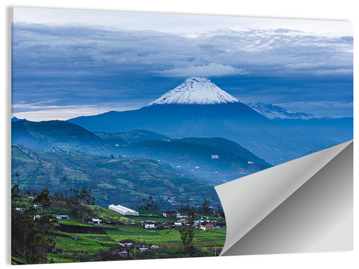 Andean Snow-capped Volcano Wall Art as a poster print