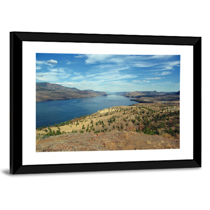 Kamloops Lake View Wall Art as a framed print