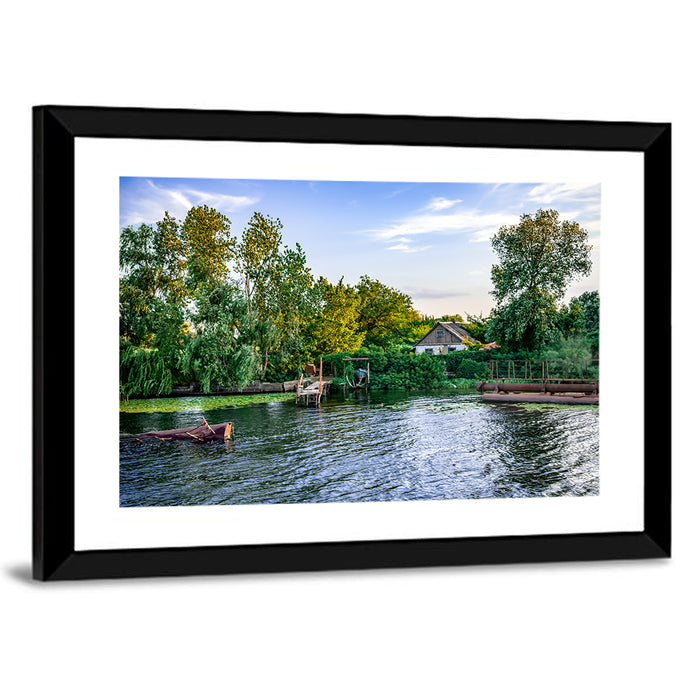 Konka River Golden Hour Wall Art as a framed print