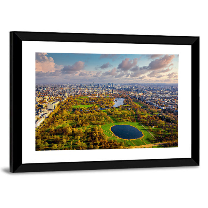 Hyde Park Aerial View Wall Art as a framed print