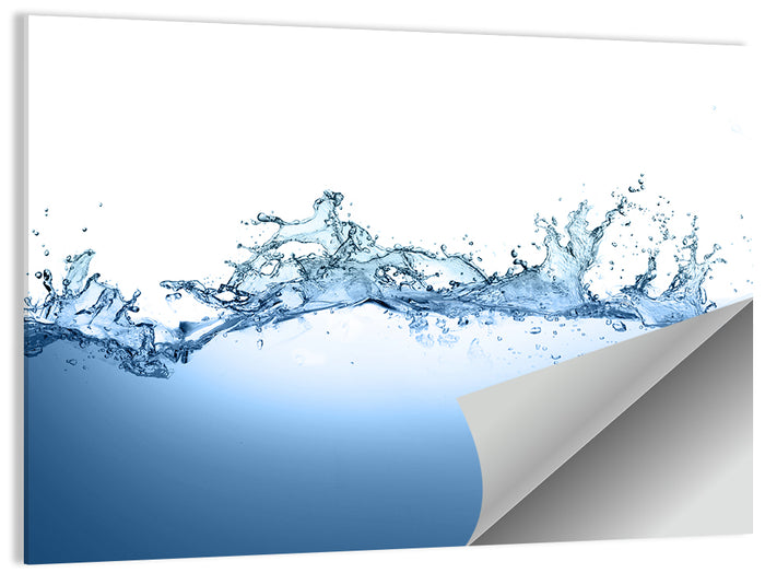 Fresh Water Splash Wall Art as a poster print