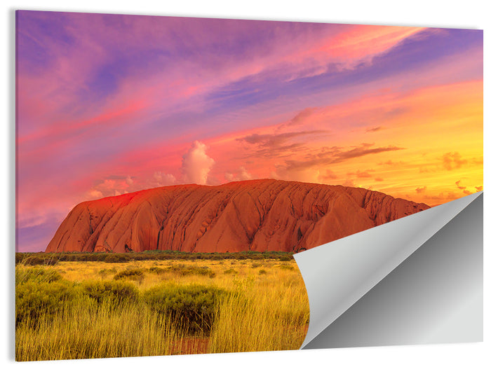 Uluru Golden Hour Sunset Wall Art as a poster print
