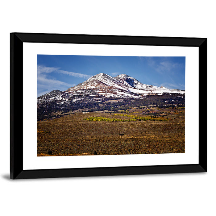 Sierra Nevada Snow Capped Peaks Wall Art as a framed print