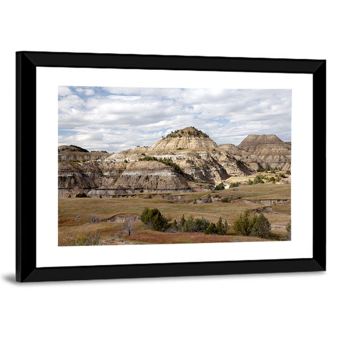 Theodore Roosevelt Badlands Vista Wall Art as a framed print
