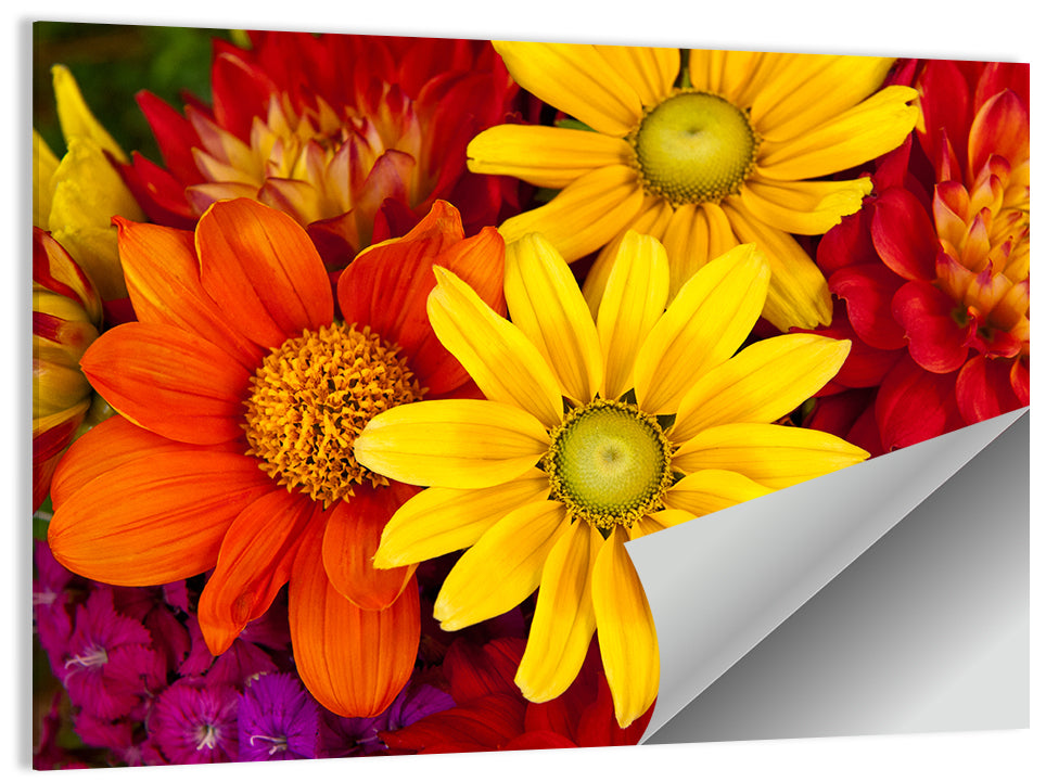 Fresh Autumn Flowers Wall Art