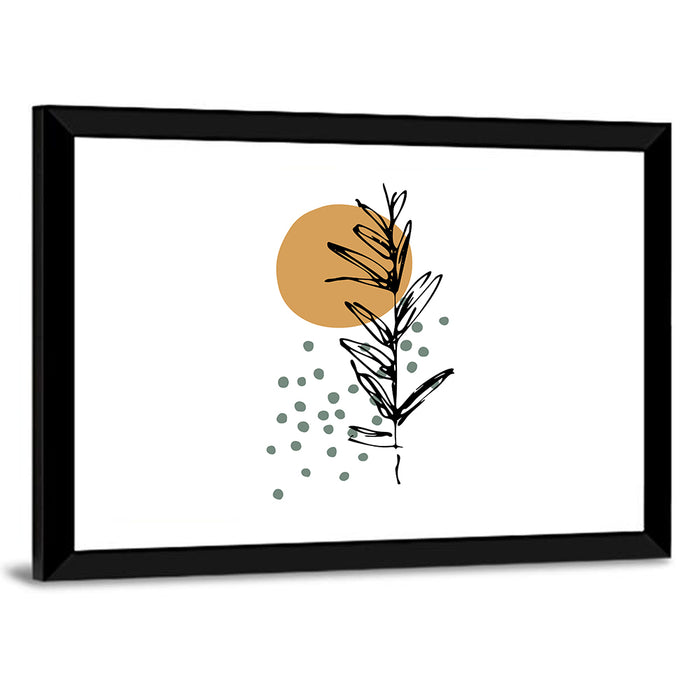 Ink Botanical Sun Study Wall Art as a framed print