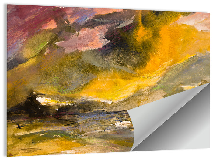 Coastal Storm Over Distant Water Wall Art as a poster print