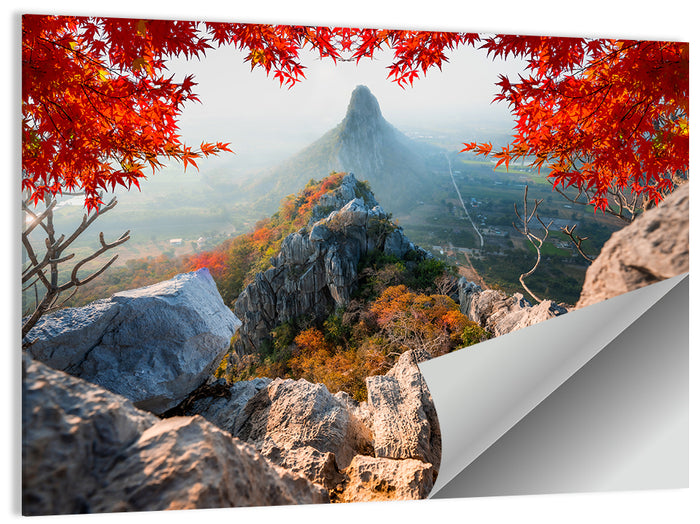 Khao Nor Maple Framed Peak Wall Art as a poster print