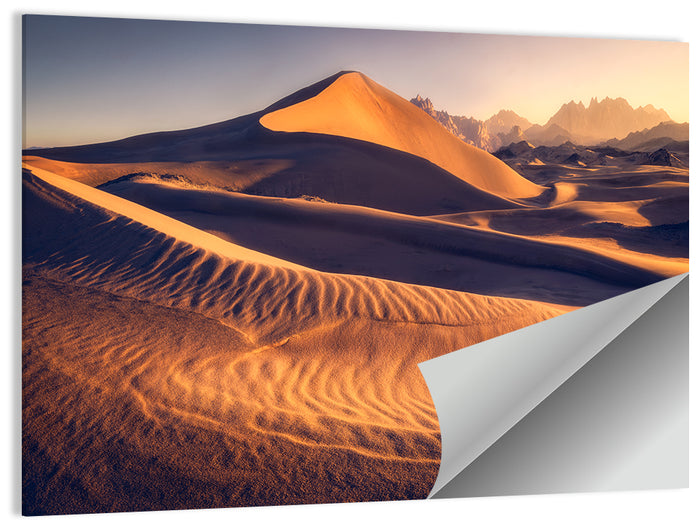 Tabuk Golden Hour Dunes Wall Art as a poster print