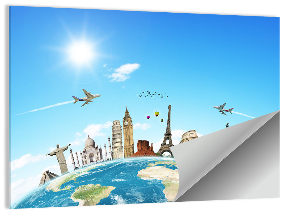 Travel The World Concept Wall Art