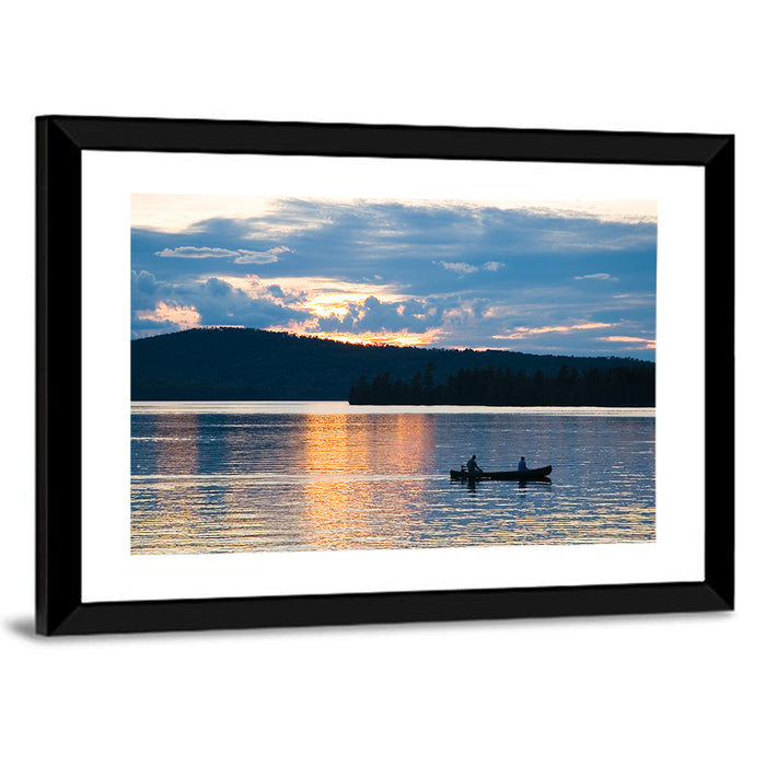 Moosehead Lake Sunset Wall Art as a framed print