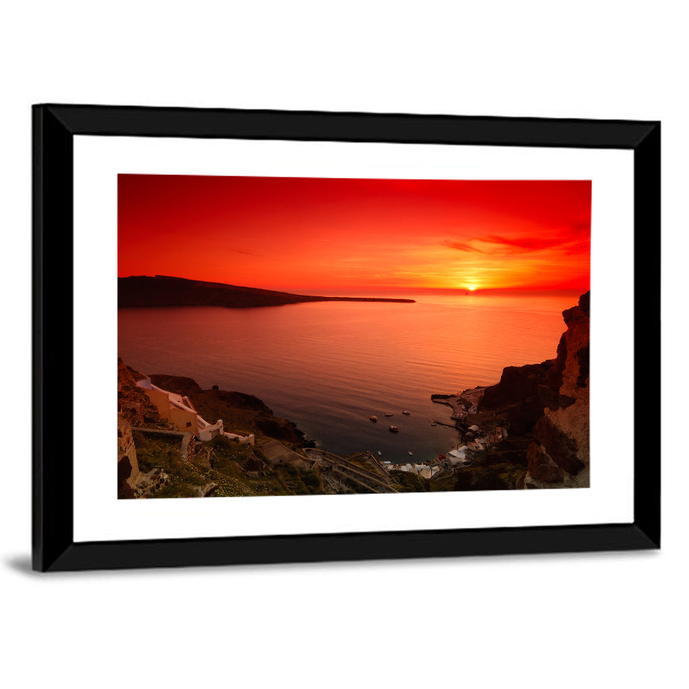 Santorini Sunset Wall Art