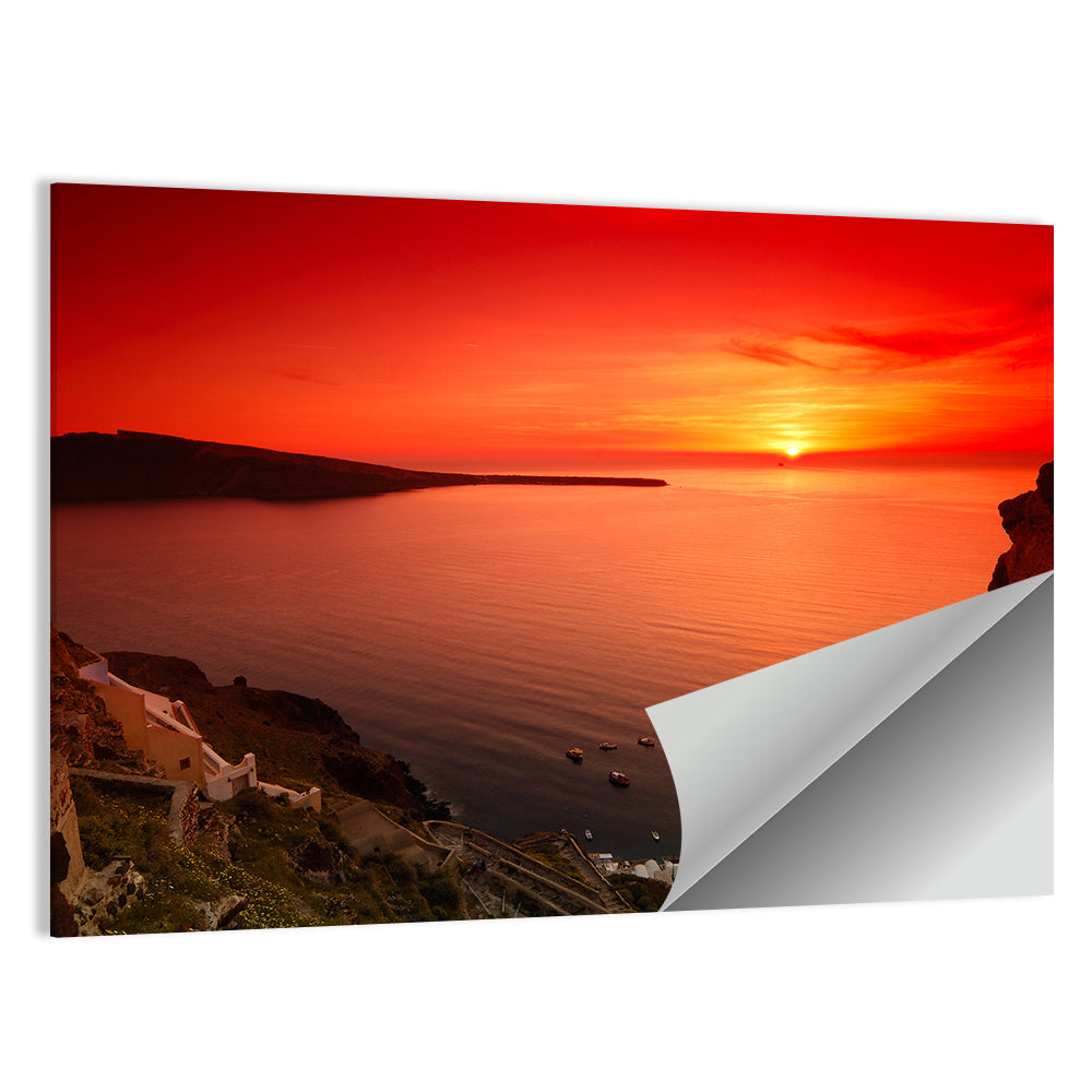 Santorini Sunset Wall Art