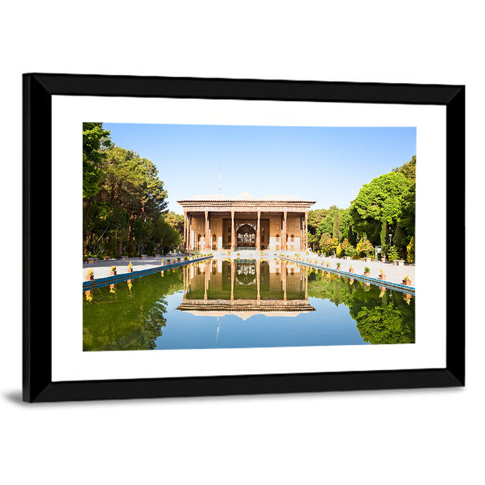 Chehel Sotoun Reflecting Pool Wall Art as a framed print