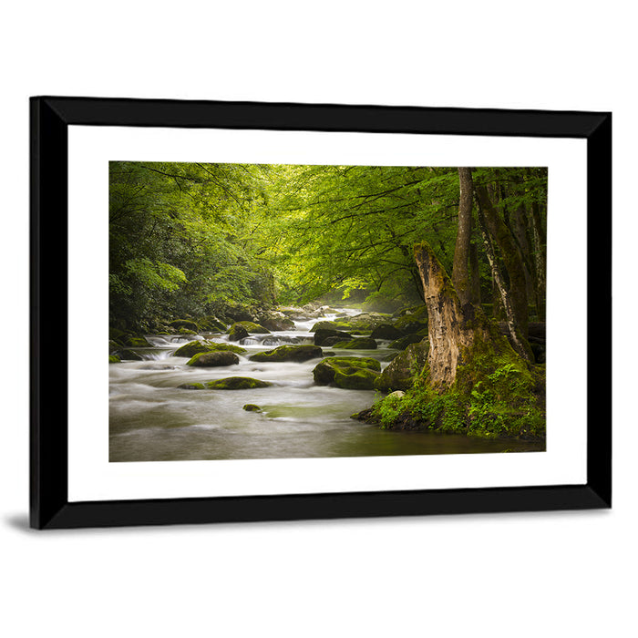Tremont River Wall Art as a framed print