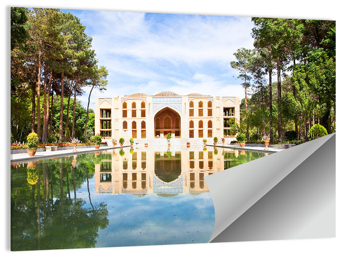 Fin Garden Palace Reflection Wall Art as a poster print