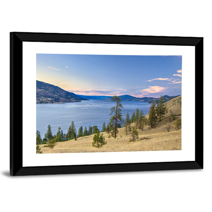 Blue Lake Okanagan Wall Art as a framed print