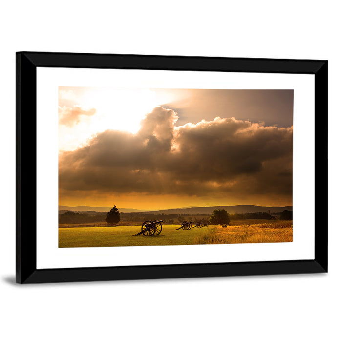 Antietam Civil War Battlefield Wall Art as a framed print