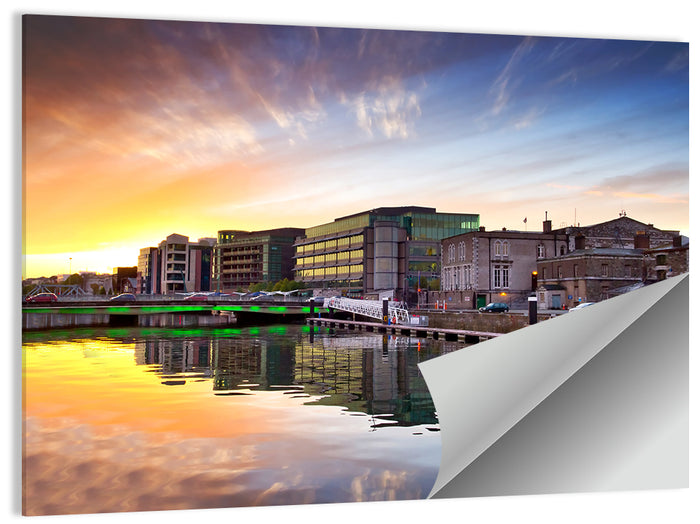 River Liffey at Dusk Wall Art as a poster print