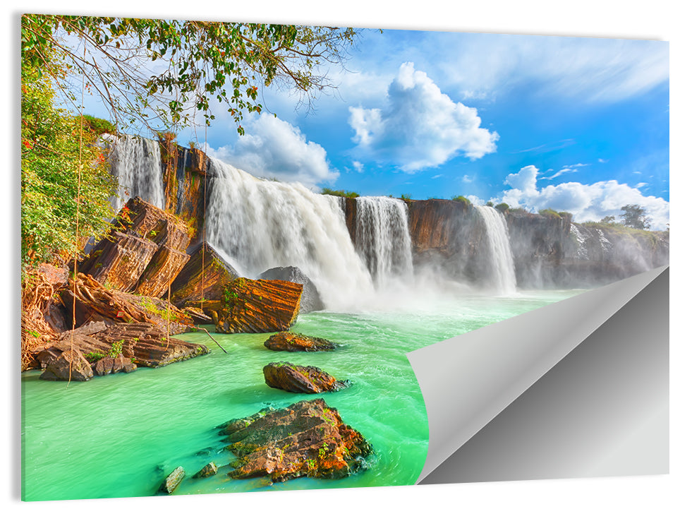 Dry Nur Waterfall Wall Art