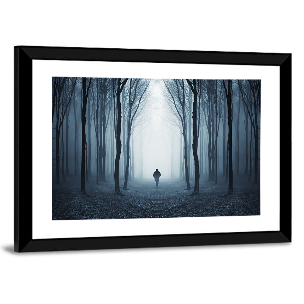 Man & Creepy Forest Wall Art