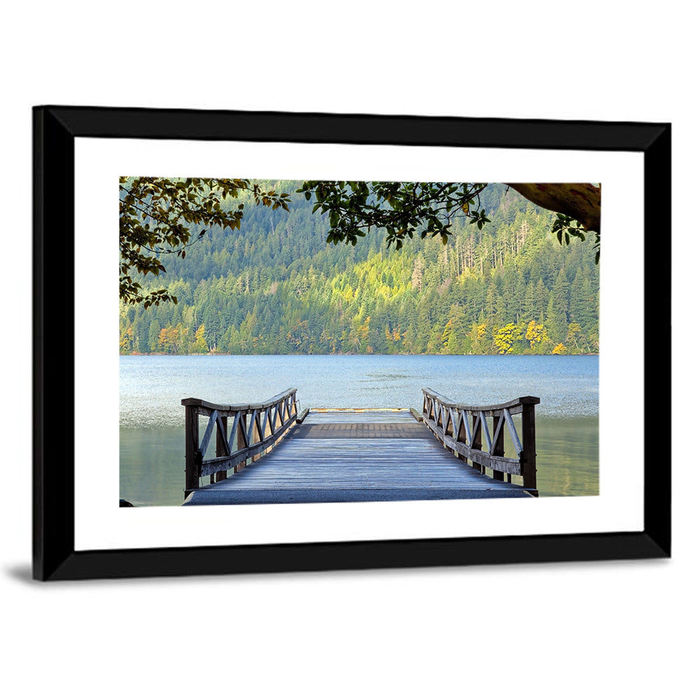 Lake Crescent Wooden Pier Wall Art