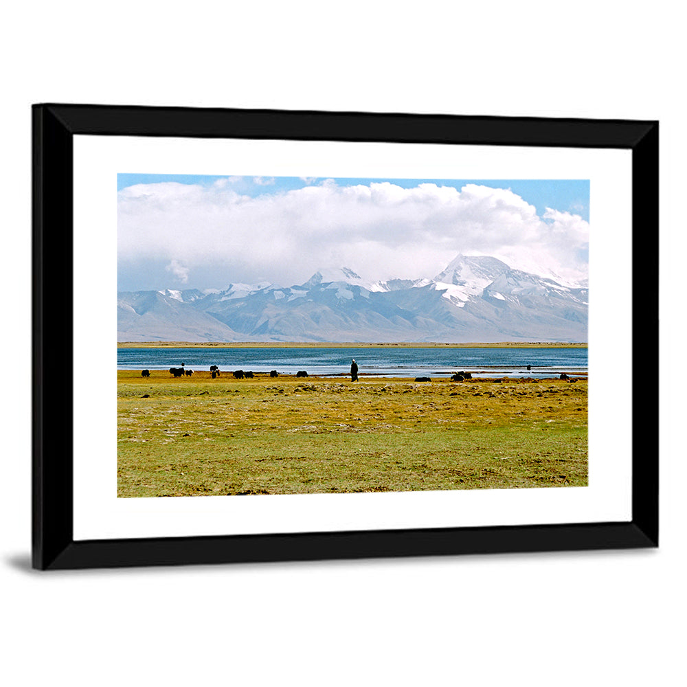 Kailash Mount from Manasarovar Lake Wall Art