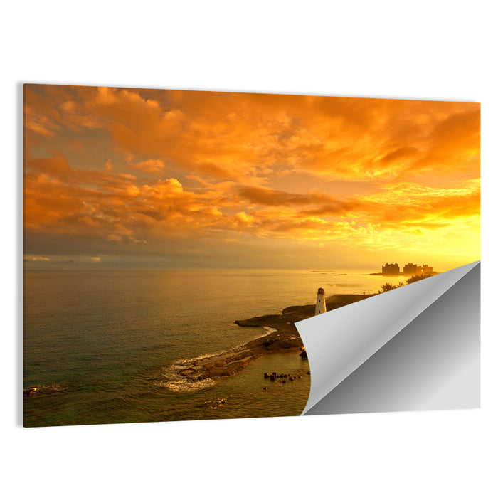 Nassau Lighthouse at Golden Hour Wall Art as a poster print