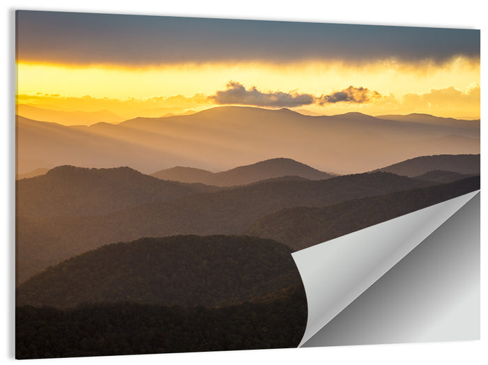 Southern Appalachian Sunset Wall Art as a poster print