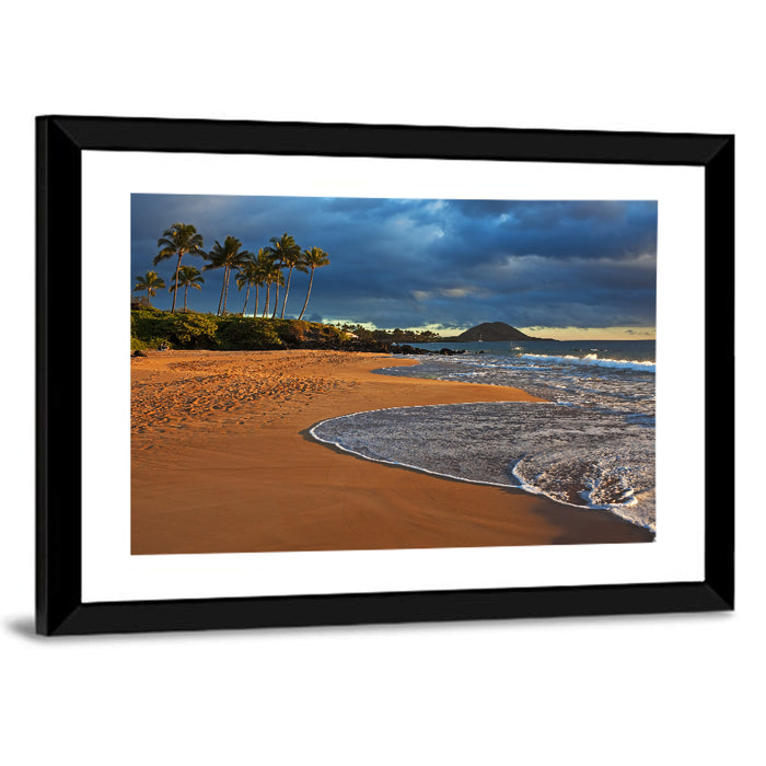 Poolenalena Beach Sunset Wall Art as a framed print