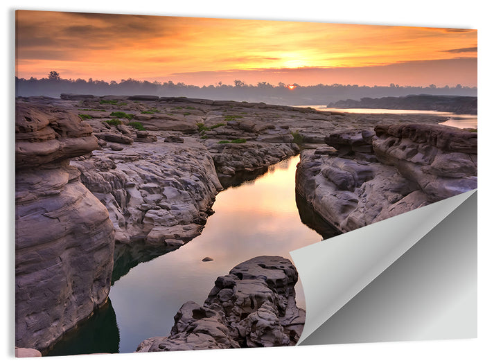 Sam Phan Bok Sunrise River Canyon Wall Art as a poster print