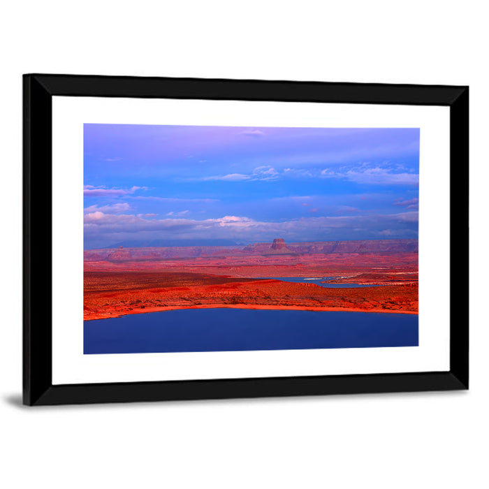 Lake Powell Sunset Wall Art as a framed print