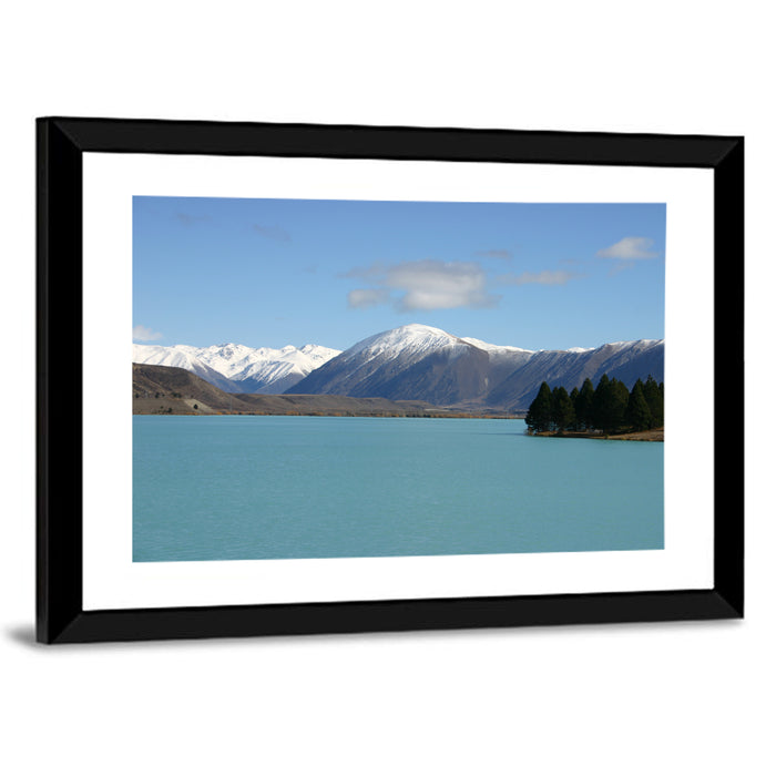 Turquoise Lake Pukaki Wall Art as a framed print