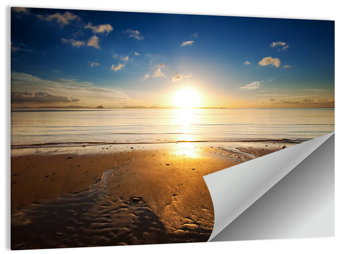 Sunrise Over Rippling Sand Wall Art as a poster print