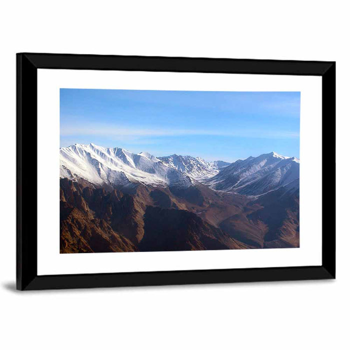 Himalayan Mountain Range Wall Art as a framed print