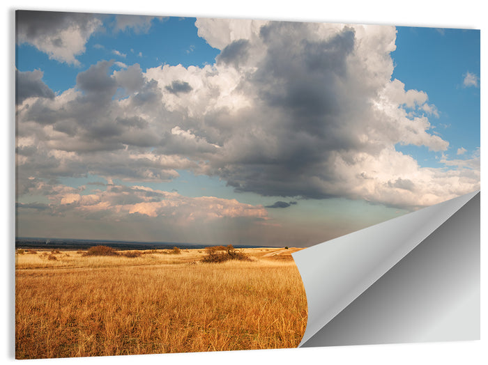 Golden Oklahoma Prairie Wall Art as a poster print