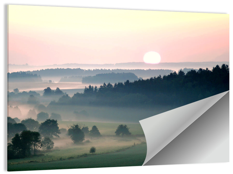 Czechia Foggy Landscape Wall Art