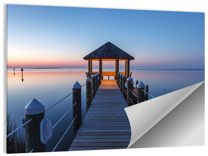 Pamlico Sound Twilight Gazebo Wall Art as a poster print