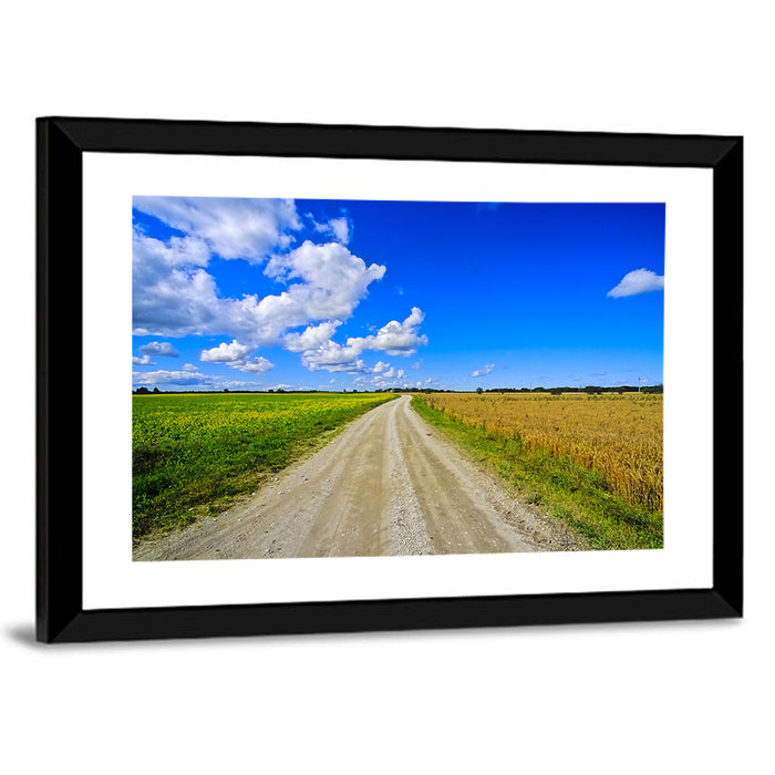 Estonian Summer Fields Wall Art as a framed print