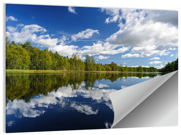 Karelia Kayak Reflection Wall Art as a poster print