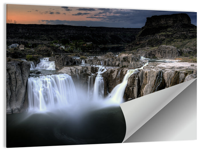 Shoshone Falls at Dusk Wall Art as a poster print