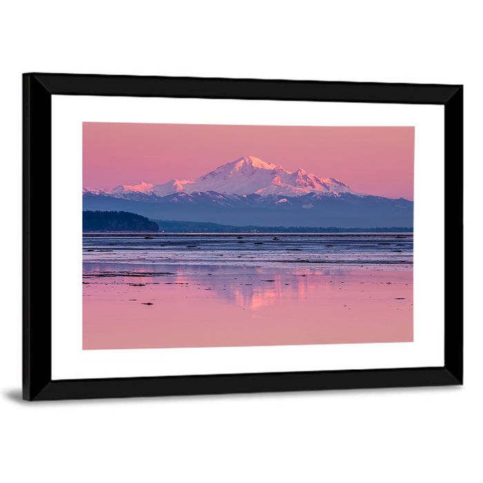 Mount Baker Sunset Wall Art as a framed print
