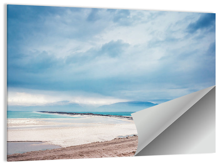 Dead Sea Salt Flats Coastline Wall Art as a poster print