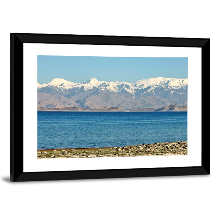 Karakul Lake and Pamir Mountains Wall Art as a framed print