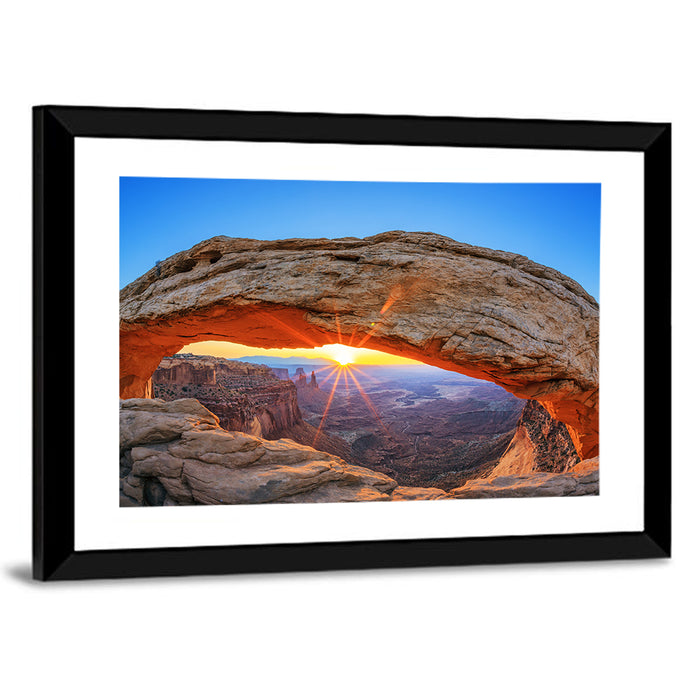 Mesa Arch Sunburst Wall Art as a framed print