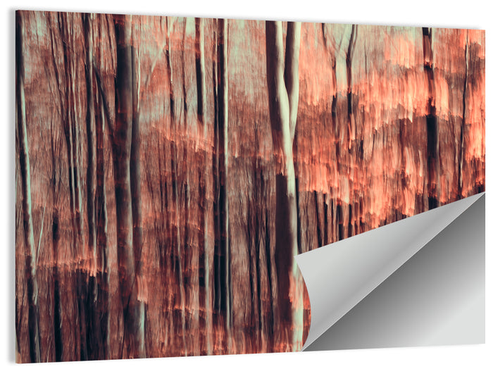 Autumn Forest Blur Wall Art as a poster print